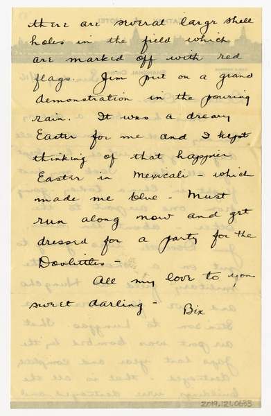 Image: correspondence: Harold M. Bixby to Debby Bixby