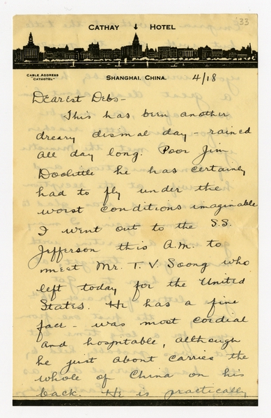 Image: correspondence: Harold M. Bixby to Debby Bixby