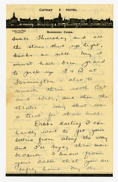 Image: correspondence: Harold M. Bixby to Debby Bixby