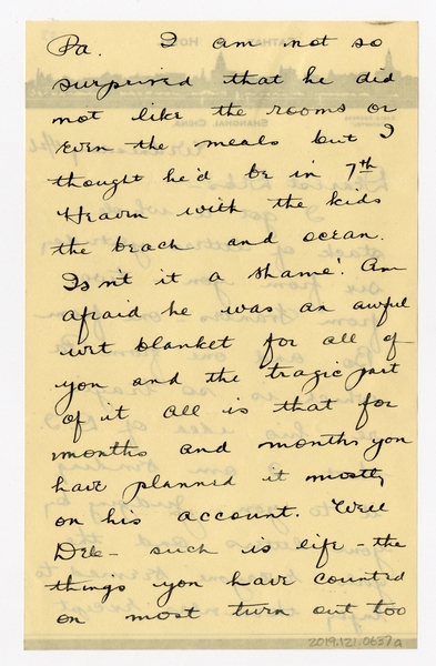 Image: correspondence: Harold M. Bixby to Debby Bixby