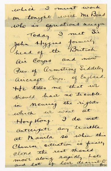 Image: correspondence: Harold M. Bixby to Debby Bixby