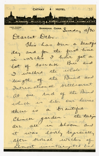 Image: correspondence: Harold M. Bixby to Debby Bixby