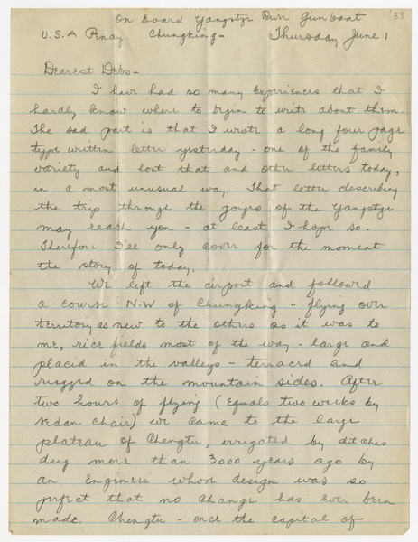 Image: correspondence: Harold M. Bixby to Debby Bixby