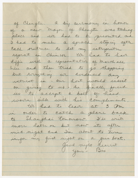 Image: correspondence: Harold M. Bixby to Debby Bixby