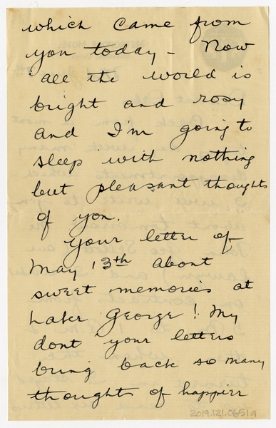 Image: correspondence: Harold M. Bixby to Debby Bixby