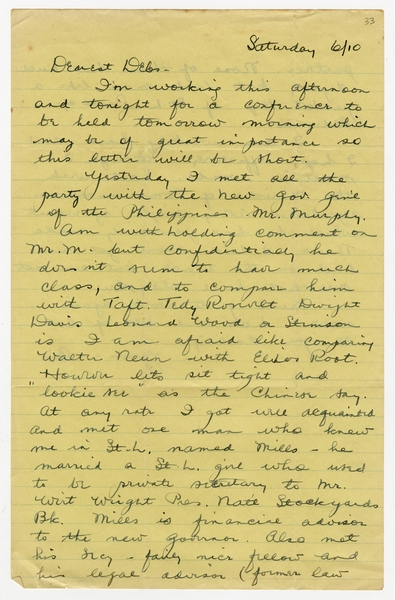 Image: correspondence: Harold M. Bixby to Debby Bixby