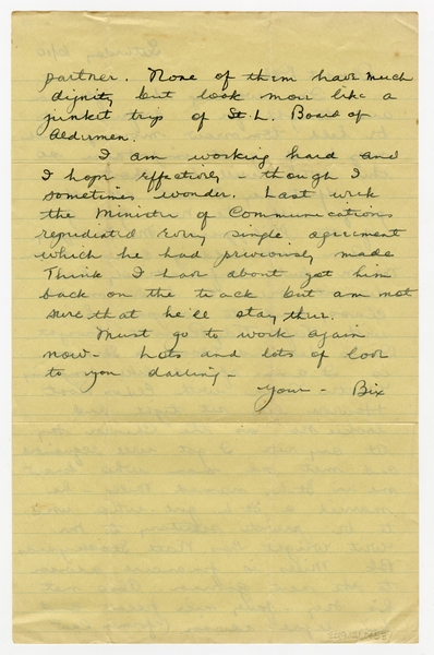 Image: correspondence: Harold M. Bixby to Debby Bixby