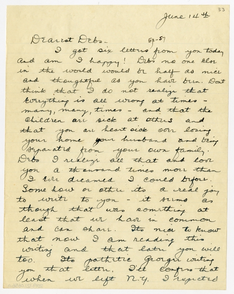 Image: correspondence: Harold M. Bixby to Debby Bixby