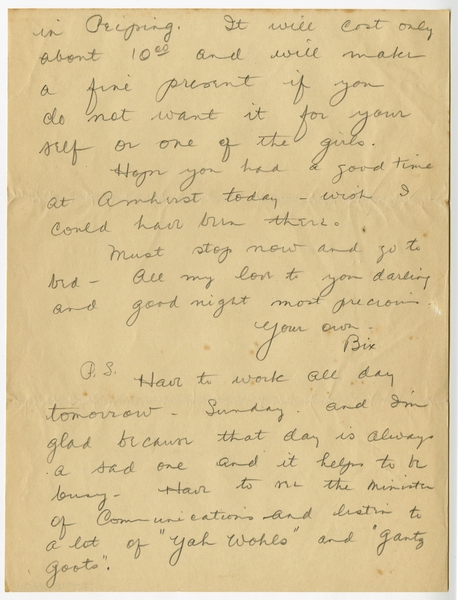 Image: correspondence: Harold M. Bixby to Debby Bixby