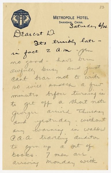 Image: correspondence: Harold M. Bixby to Debby Bixby