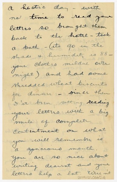 Image: correspondence: Harold M. Bixby to Debby Bixby