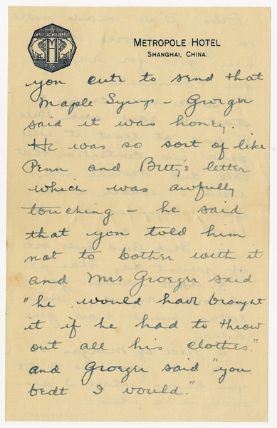 Image: correspondence: Harold M. Bixby to Debby Bixby