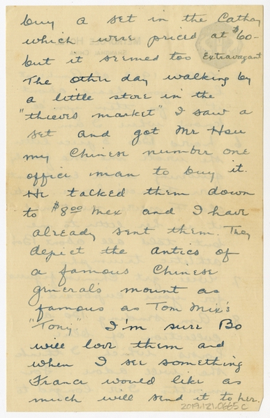 Image: correspondence: Harold M. Bixby to Debby Bixby