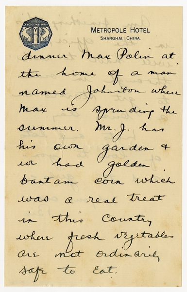 Image: correspondence: Harold M. Bixby to Debby Bixby