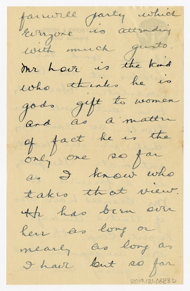 Image: correspondence: Harold M. Bixby to Debby Bixby