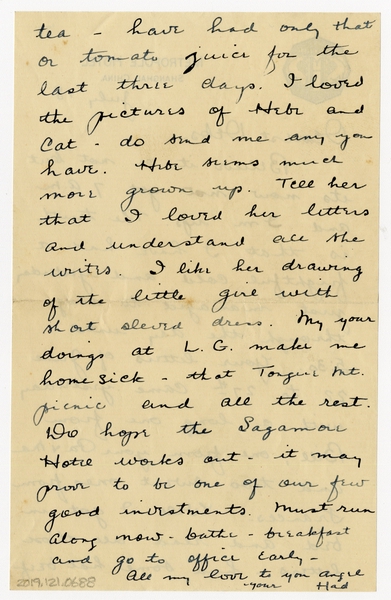 Image: correspondence: Harold M. Bixby to Debby Bixby