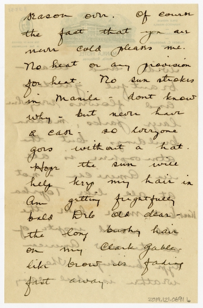 Image: correspondence: Harold M. Bixby to Debby Bixby