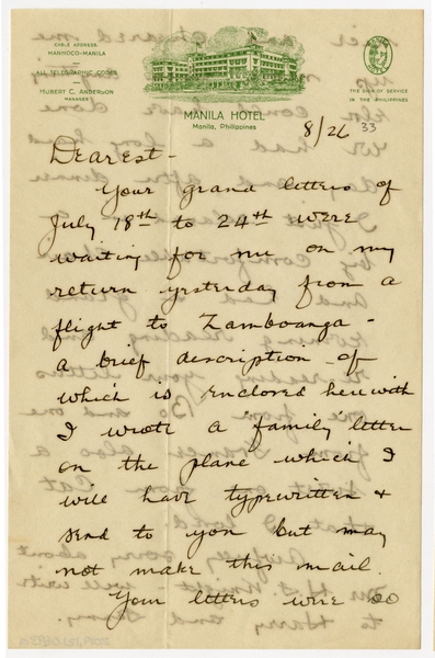 Image: correspondence: Harold M. Bixby to Debby Bixby