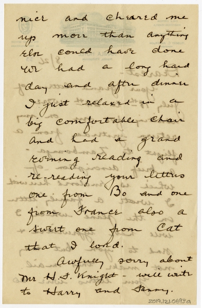 Image: correspondence: Harold M. Bixby to Debby Bixby