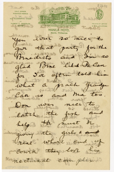 Image: correspondence: Harold M. Bixby to Debby Bixby