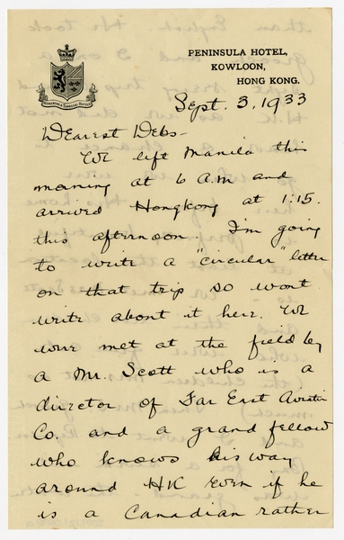 Image: correspondence: Harold M. Bixby to Debby Bixby