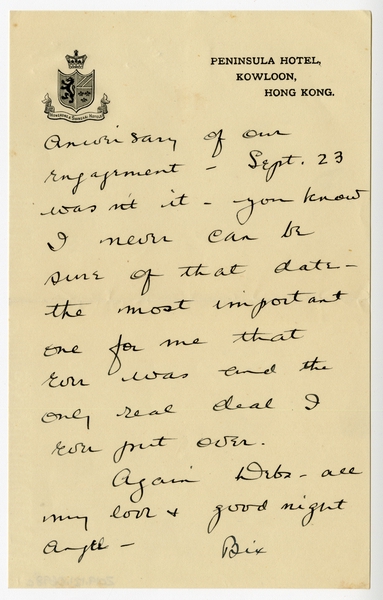 Image: correspondence: Harold M. Bixby to Debby Bixby