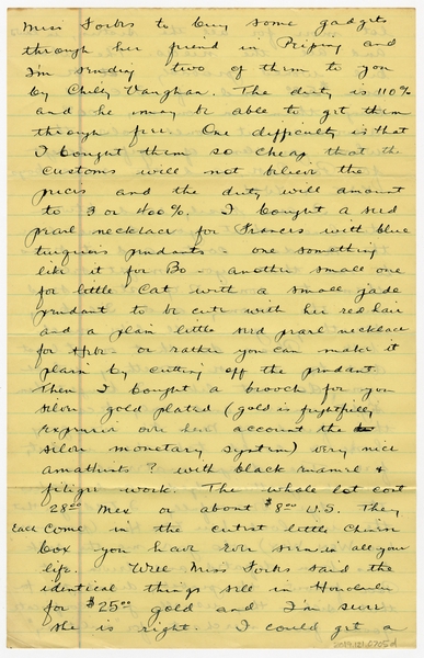 Image: correspondence: Harold M. Bixby to Debby Bixby