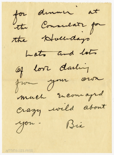 Image: correspondence: Harold M. Bixby to Debby Bixby