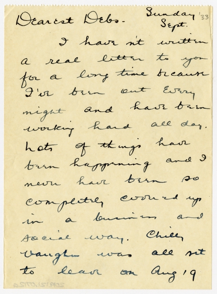 Image: correspondence: Harold M. Bixby to Debby Bixby