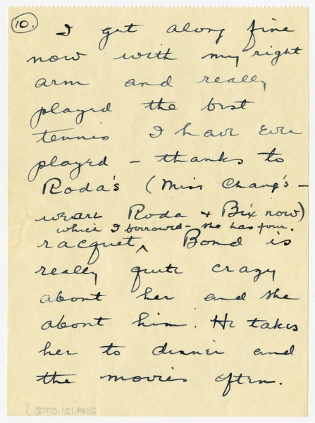 Image: correspondence: Harold M. Bixby to Debby Bixby