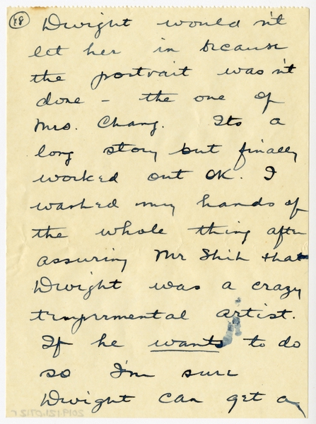 Image: correspondence: Harold M. Bixby to Debby Bixby