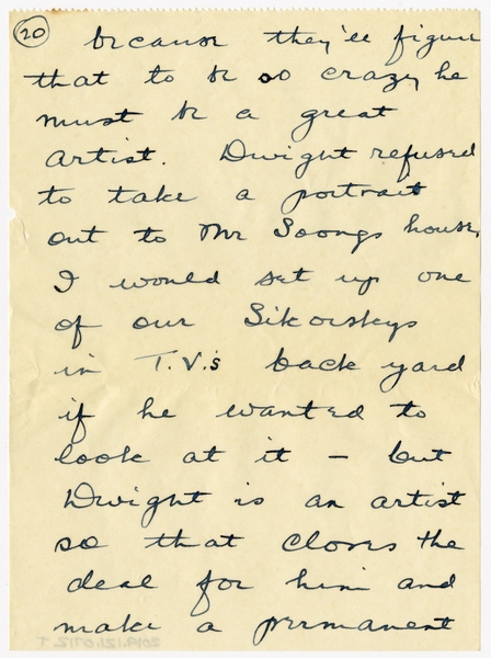 Image: correspondence: Harold M. Bixby to Debby Bixby