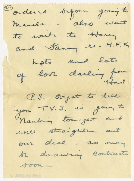 Image: correspondence: Harold M. Bixby to Debby Bixby