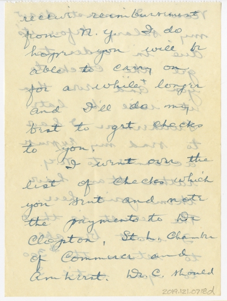Image: correspondence: Harold M. Bixby to Debby Bixby
