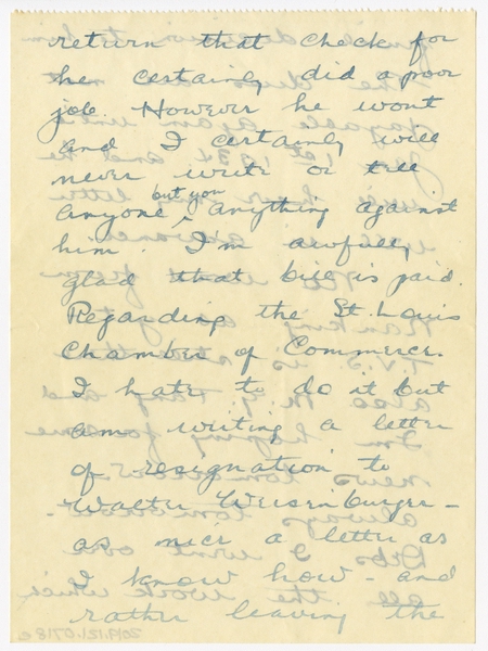 Image: correspondence: Harold M. Bixby to Debby Bixby