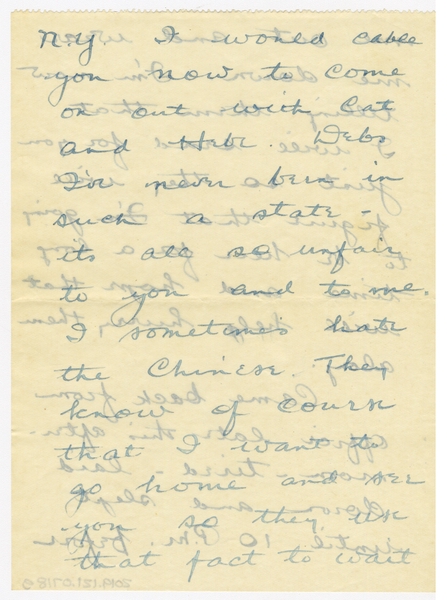 Image: correspondence: Harold M. Bixby to Debby Bixby