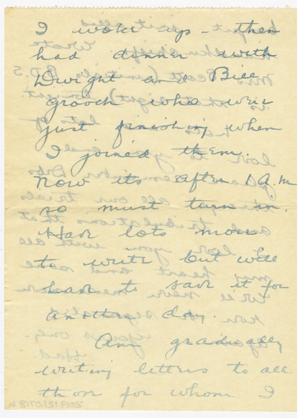 Image: correspondence: Harold M. Bixby to Debby Bixby