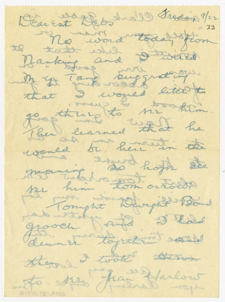 Image: correspondence: Harold M. Bixby to Debby Bixby