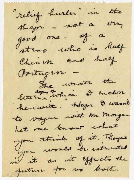Image: correspondence: Harold M. Bixby to Debby Bixby
