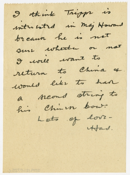 Image: correspondence: Harold M. Bixby to Debby Bixby