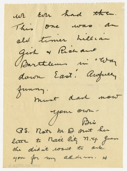 Image: correspondence: Harold M. Bixby to Debby Bixby
