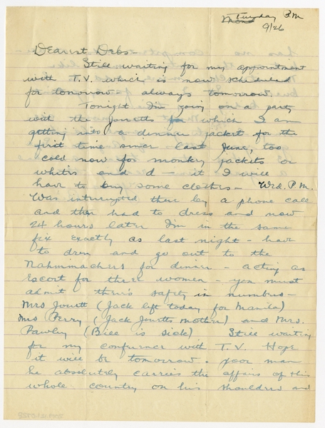 Image: correspondence: Harold M. Bixby to Debby Bixby