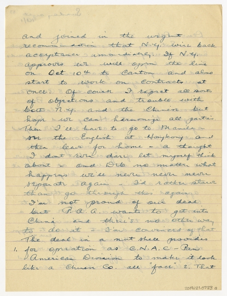 Image: correspondence: Harold M. Bixby to Debby Bixby