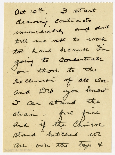 Image: correspondence: Harold M. Bixby to Debby Bixby