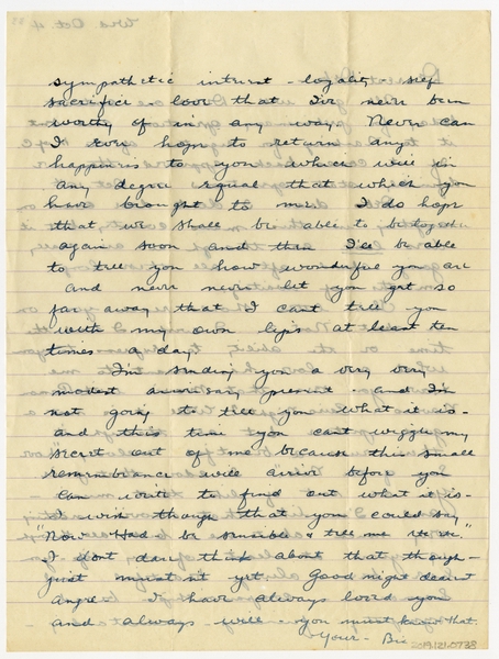 Image: correspondence: Harold M. Bixby to Debby Bixby