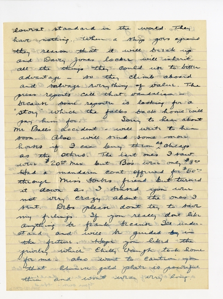 Image: correspondence: Harold M. Bixby to Debby Bixby