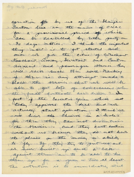 Image: correspondence: Harold M. Bixby to Debby Bixby