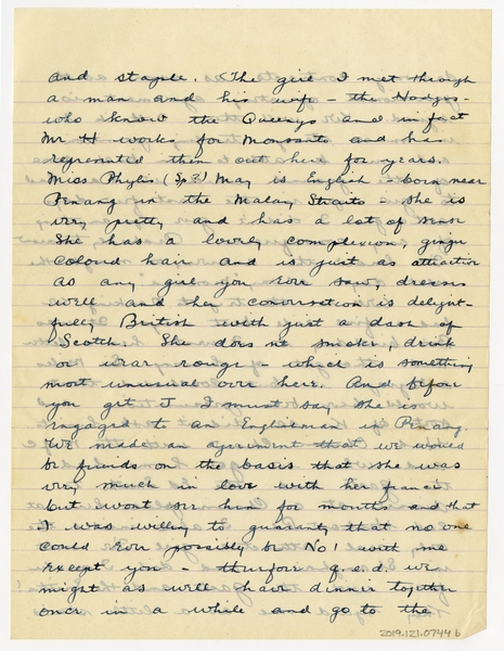 Image: correspondence: Harold M. Bixby to Debby Bixby