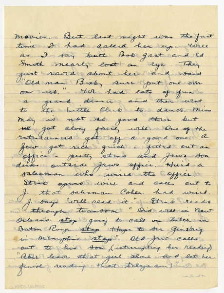 Image: correspondence: Harold M. Bixby to Debby Bixby