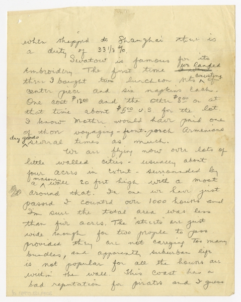 Image: correspondence: Harold M. Bixby, family circular letter